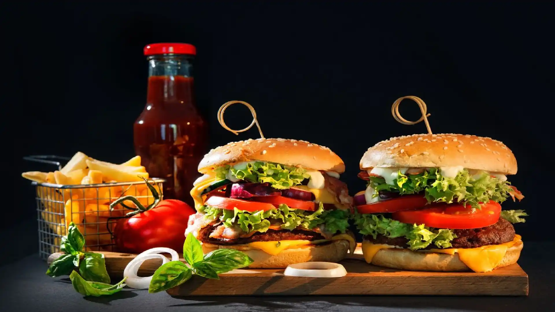 burger's and french fries